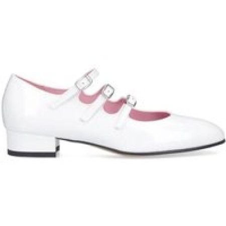Carel Paris Hoge hakken - Mary Jane Pumps "Ariana" In White Patent Leather in wit