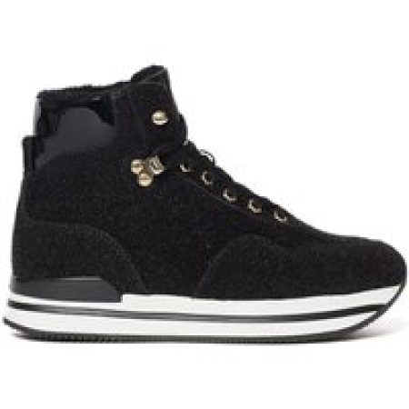 Hogan Low-Top Sneakers - Black Suede And Lurex Sneakers in zwart