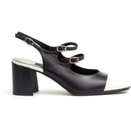 Carel Paris Hoge hakken - Slingback Straps Black And Cream Heel 80 Mm in zwart
