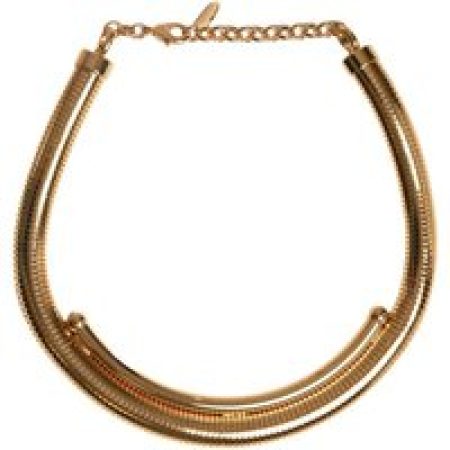 Radà Kettingen - Textured Gold Necklace With Logo Pendant in gold