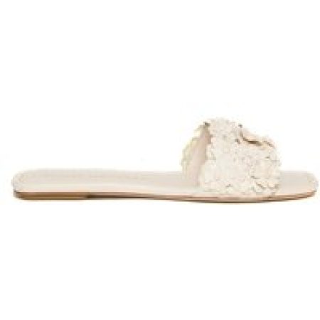 Stuart Weitzman Sandalen - Beige Slipper With Roses in beige