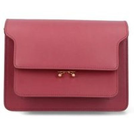 Marni Hobo bags - "Trunk" Medium Red Leather Crossbody Bag in rood