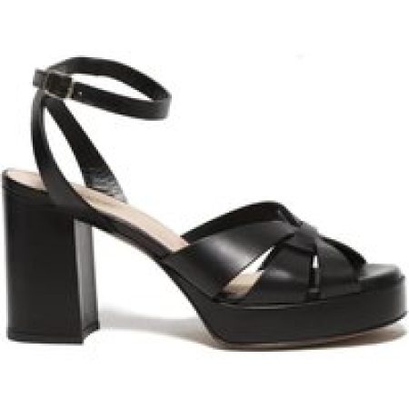 Guglielmo Rotta Sandalen - Black Calfskin Platform Sandal in zwart