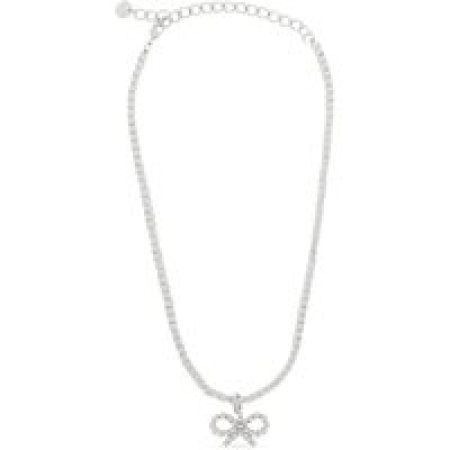 self-portrait Kettingen - Delicate Silver Necklace With Crystal-Embellished in silver