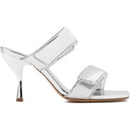 Gia Borghini Sandalen - Metallic Leather Perni Sandals in staalgrijs