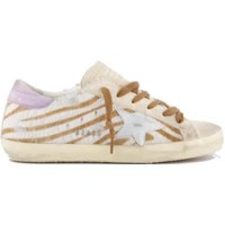 Golden Goose Low-Top Sneakers - Dames Super-Star Sneaker Wit/Bruin in beige
