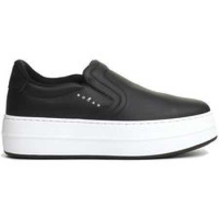 Hogan Low-Top Sneakers - Kyscaper Slipon Leather Black in zwart