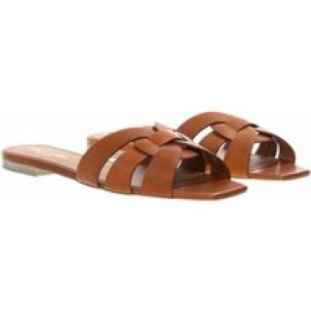 Saint Laurent Slippers - Tribute Flat Sandal in bruin