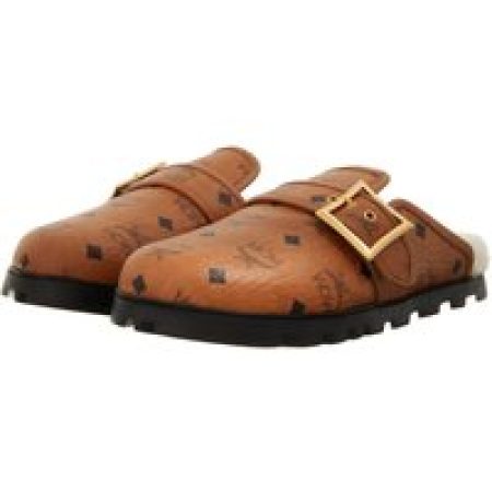 MCM Loafers - U Mcm Col Vst Flat Mules Co in cognac