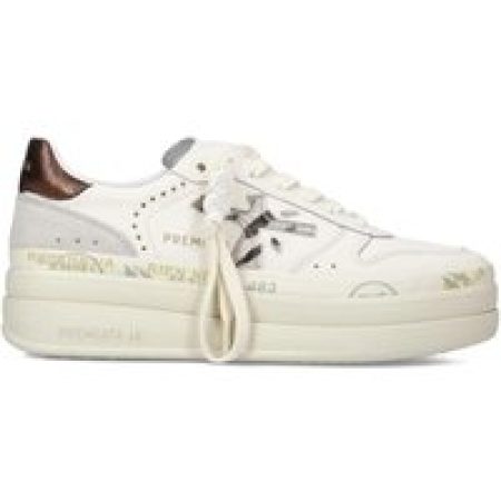 Premiata Low-Top Sneakers - Sneakers Micol In White Leather Topponcino Bronze in wit