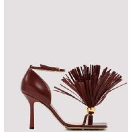 Bottega Veneta Sandalen - Red Leather Stretch Strap Sandals in rood