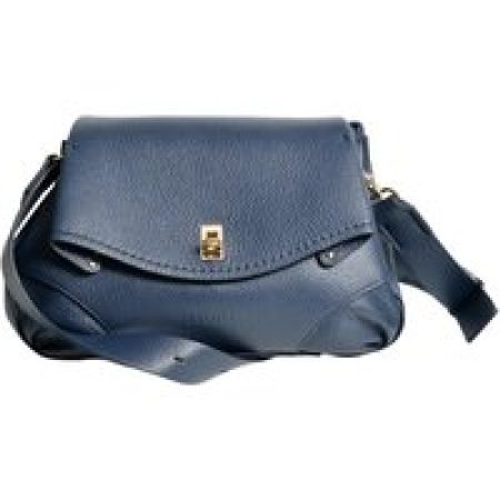 Plinio Visona' Hobo bags - Textured Pebbled Leather Shoulder Bag in grijs