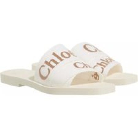 Chloé Slippers - Woody Flat Mules in crème