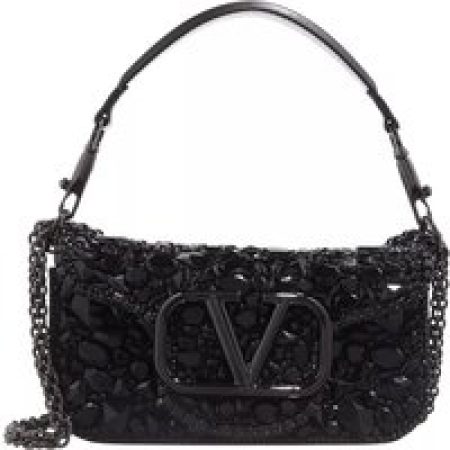 Valentino Garavani Crossbody bags - Small Logo Shoulder Bag With Crystals in zwart