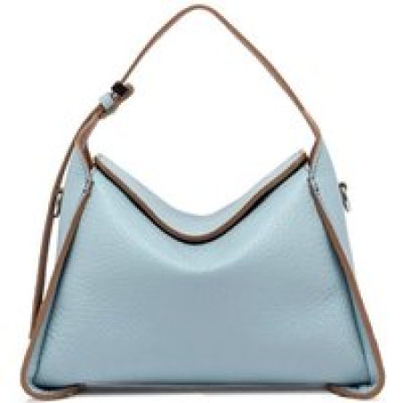 Gianni Chiarini Hobo bags - Penelope Handbag In Double Leather Light Blue in blauw