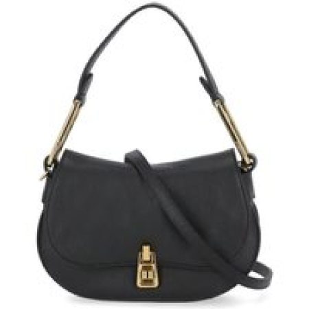 Coccinelle Shoppers - Black Pebbled Leather Bag in zwart