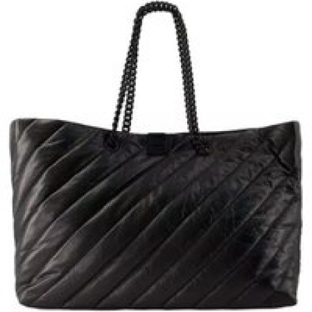 Balenciaga Totes - Crush Carry All L Shopper Bag - Leather - Black in zwart