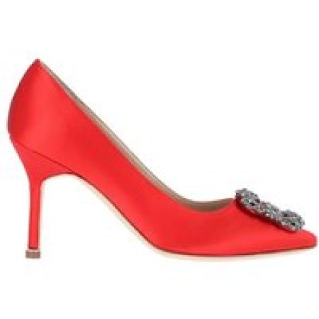 Manolo Blahnik Hoge hakken - Hangisi Satin Pumps in rood