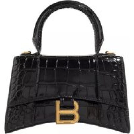 Balenciaga Satchels - Hourglass Top Handle Bag in zwart