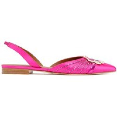 - Fuchsia Satin Misha Flats in roze