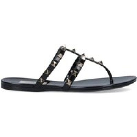 Valentino Garavani Sandalen - 'Roman Studs' Sandals – Black in zwart