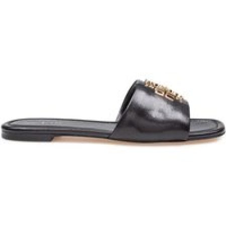 Tory Burch Sandalen - Eleanor Leather Slider Color Black in zwart