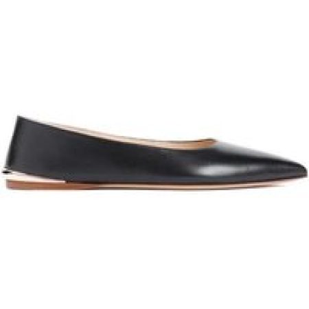 Gabriela Hearst Loafers & ballerina schoenen - Fleur Black Lamb Leather Ballerinas in beige