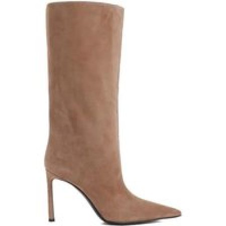 sergio rossi Boots & laarzen - Brown Noisette Suede Leather Liya Boots in bruin