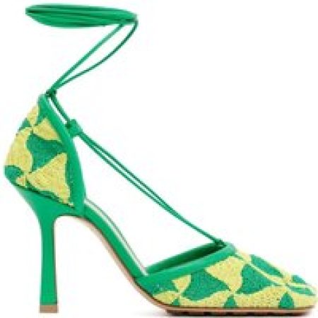 Bottega Veneta Sandalen - Green Ad Yellow Stretch Sandals in groen