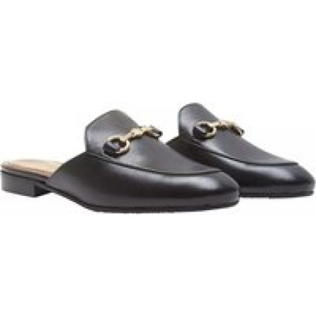 Isabel Bernard Loafers & ballerina schoenen - Vendôme Fleur Calfskin Leather Slipper Loafers in zwart