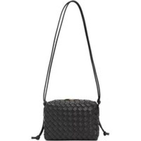 Bottega Veneta Shoppers - Black Leather Small Loop Camera Bag in zwart