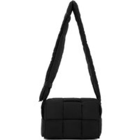 Bottega Veneta Shoppers - Small Tech Cassette Black Silver Polyamide Shoulde in zwart