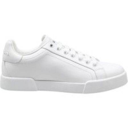 Dolce&Gabbana Low-Top Sneakers - Portofino Sneakers In White Leather in wit