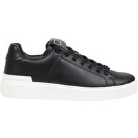 Balmain Low-Top Sneakers - B Court Sneakers In Black Calfskin in zwart