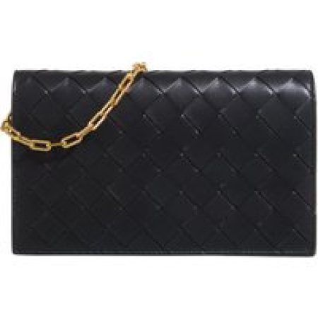 Bottega Veneta Pochettes - Chained Mini Crossbody Bag Intrecciato in zwart