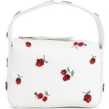 Khaite Shoppers & Totes - Structured Handbag With Floral Embroidery And Gold in wit