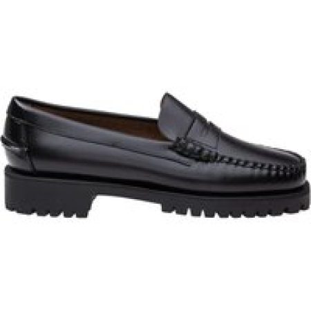 - Dan Lug Loafers In Black Leather in zwart