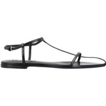 Jil Sander Sandalen - Black Flat Cage Sandals in zwart