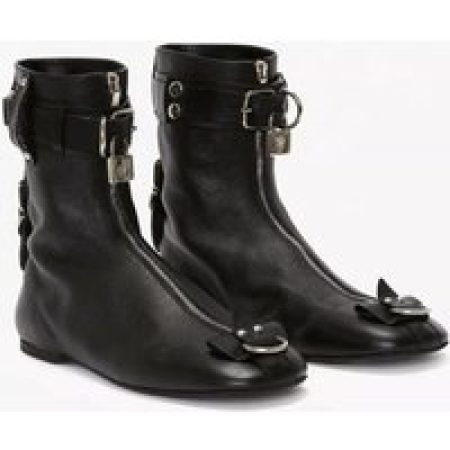 J.W.Anderson Boots & laarzen - JW ANDERSON Schwarze Lederbooties mit Schnallen in zwart