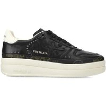 Premiata Low-Top Sneakers - Sneakers Micol In Black Leather Topponcino White in zwart