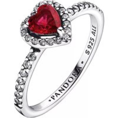 Pandora Ringen - Heart sterling silver ring with cherries jubilee in silver