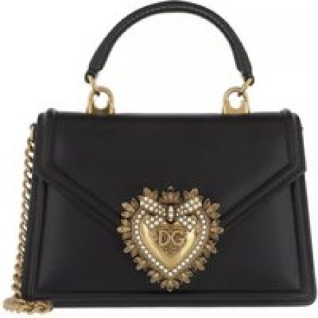 Dolce&Gabbana Crossbody bags - Devotion Top Handle With Chain Shoulder Strap in zwart