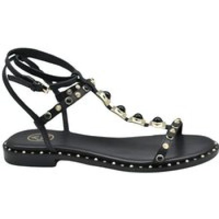 Ash Sandalen - Laced Flat Sandals With Studded Detailing And Ankl in zwart