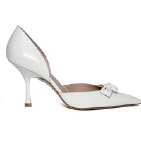 Stuart Weitzman Hoge hakken - Pump Rose Pelle Bianca Tacco 85 Mm in wit