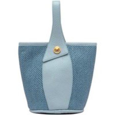 Gianni Chiarini Bucket bags - Ester Bucket Bag In Light Blue Raffia in blauw