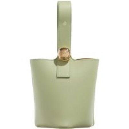 Loewe Bucket bags - Mini Pebble Bucket Leather Bag in groen