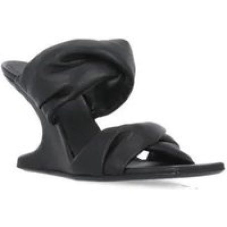 Rick Owens Sandalen - Black Leather Sandals in zwart