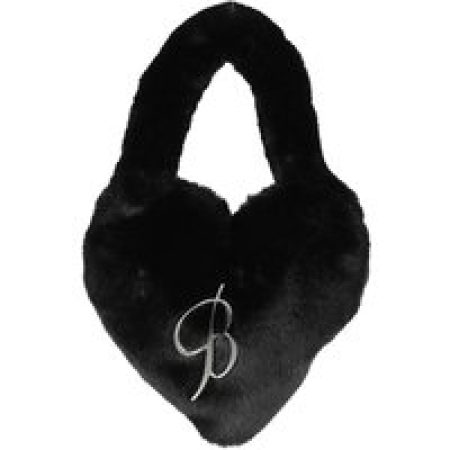 Blumarine Crossbody bags - Heart-Shaped Faux Fur Bag With Silver Logo in zwart