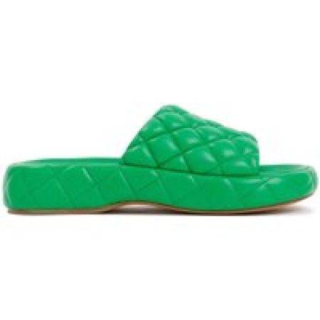 Bottega Veneta Sandalen - Parakeet Padded Leather Sandals in groen
