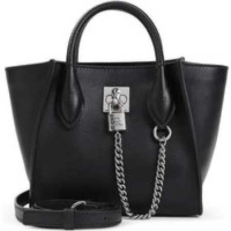 Ermanno Scervino Crossbody bags - Leather Handbag With Design And Chain Detail in zwart